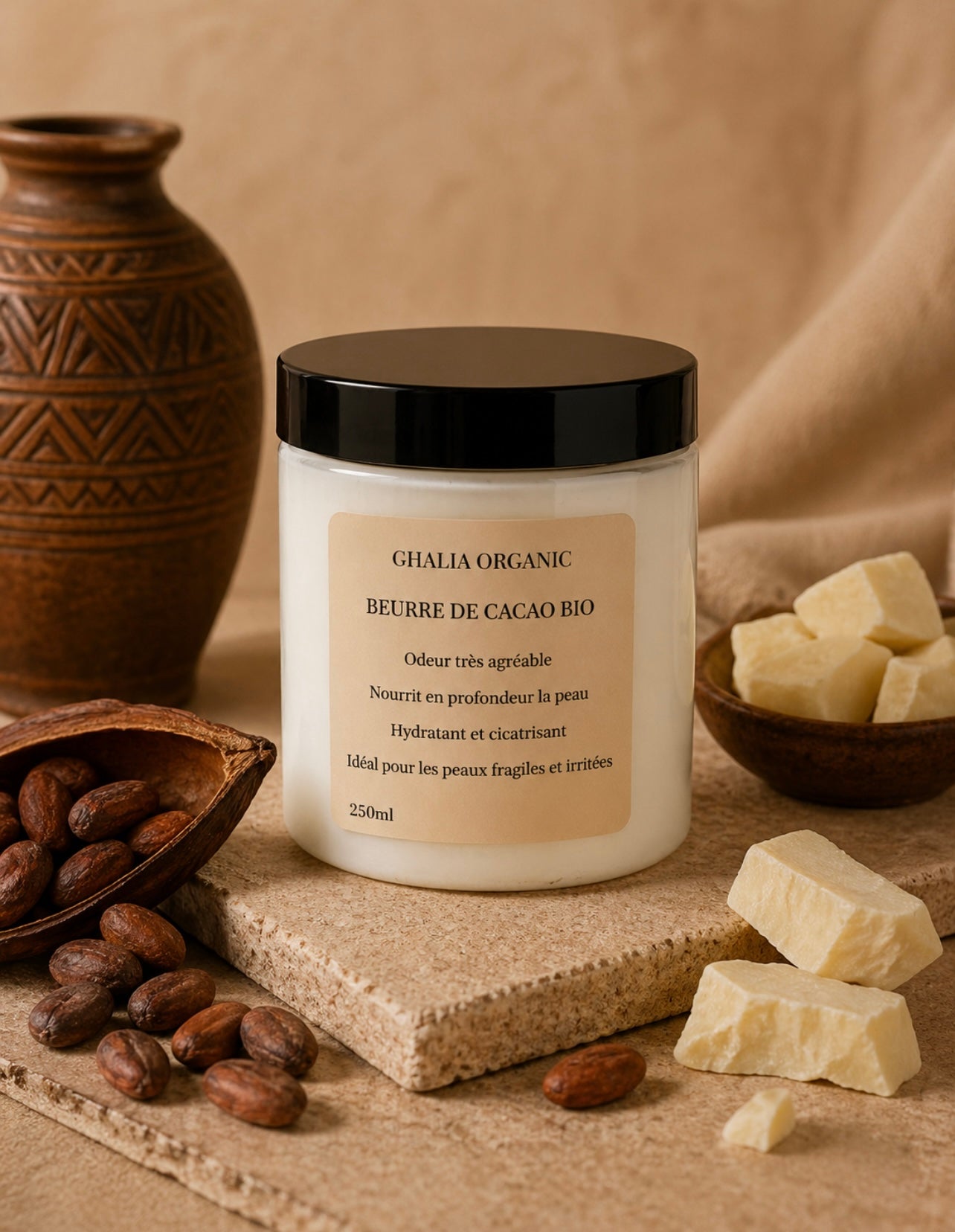 Beurre de Cacao Naturel – Nutrition intense & protection de la peau