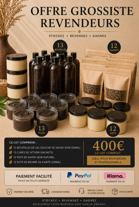 Offre Grossiste – Lot Revendeur Ghalia Organic (Produits sans étiquette)